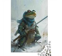 1000 Piece Jigsaw Puzzle for Adults Fantasy Frog Warrior Art Print Jigsaw for Adults Hands-on Game Improve Memory Birthday And Unique Gifts 70x50cm/1000pcs