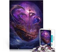 1000 piece jigsaw puzzle for adults Fantasy Pirate Ship Space Made of wood,Suitable for people aged 14 and above Educational games A work of art。size:50x75cm/14.96x20.47inch