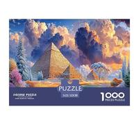 1000 Piece Jigsaw Puzzle for Adults - Fantasy Pyramids - World Famous Buildings Brands Puzzle - Premium Gift for Puzzle Lovers 52x38cm/1000pcs