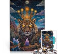 1000 Piece Jigsaw Puzzle for Adults Fantasy tiger totem Stressabbau-Spielzeug Die Liebe zwischen Paaren stärken52x38cm