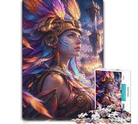 1000 Piece Jigsaw Puzzle for Adults, Fantasy Warrior Woman Floating Islands | For festive leisure at home, this 1000-piece jigsaw puzzle for adults offers 1000 pieces for the Christmas break.