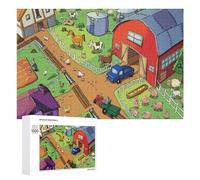 1000 Piece Jigsaw Puzzle for Adults, Farmland Fun A Barnyard Adventure