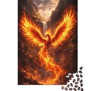 1000 Piece Jigsaw Puzzle for Adults, Fiery Phoenix Ascending from A Waterfall, 52x38cm/1000pcs, Idea, Winter Indoor Activity And Holiday Downtime