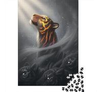 1000-Piece Jigsaw Puzzle for Adults, Finding Myself Tiger, 70x50cm/1000pcs, Birthday Or Housewarming Gift, Family Activity And Time at Home