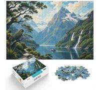 1000 Piece Jigsaw Puzzle for Adults, Fiordland National Park New Zealand | For cold evenings at home: Adult jigsaw puzzle with 1000 pieces offers a screen-free activity for the Christmas break.