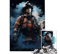 1000 Piece Jigsaw Puzzle for Adults Firefighter Flame Challenging To Complete But Fun And Humorous Relaxing Games for Ages 14 And over (50x75cm)