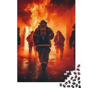 1000 Piece Jigsaw Puzzle for Adults, Firefighters Entering Blaz, 70x50cm/1000pcs, Shared Puzzle Activity, Relaxing Evenings And Weekend Downtime