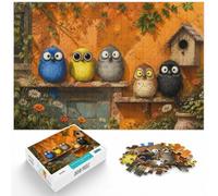 1000 Piece Jigsaw Puzzle for Adults, Five Birds on a Rusty Railing | For adults who enjoy jigsaws: Adult jigsaw puzzle with 1000 pieces; with a classic format suited to adult puzzlers.