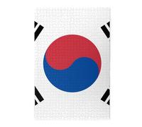 1000 Piece Jigsaw Puzzle for Adults,Flag of Republic of Korea, Puzzles with Letters on Back, Challenging Puzzle for Game Night Home Décor, 19.7 x 29.5