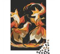 1000 Piece Jigsaw Puzzle for Adults, Flame Foxes Dance, 38x26cm/1000pcs, Idea, Relaxing Home Activity And Family Time at Home