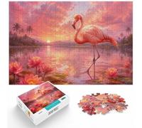 1000 Piece Jigsaw Puzzle for Adults, Flamingo Shadow Dance | For solo puzzling or shared family time: Adult jigsaw puzzle with 1000 pieces can be enjoyed across several sessions.