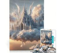 1000 Piece Jigsaw Puzzle for Adults Floating Castle in The Clouds, Brain Teaser Game, Home Art Decor, Unique Gifts for Birthday And Christmas 38x26cm