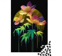 1000 Piece Jigsaw Puzzle for Adults, Floral and Canna usion Art