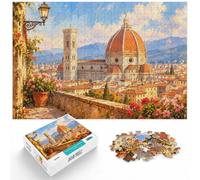1000 Piece Jigsaw Puzzle for Adults, Florence Cathedral Market Scene | For cold evenings at home, this adult jigsaw puzzle with 1000 pieces offers a screen-free activity for the Christmas break.