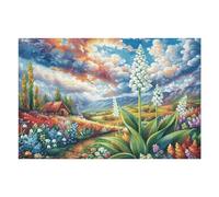 1000 Piece Jigsaw Puzzle for Adults Flower Field Landscape 1000 PCS 75x50cm Winter Holiday Indoor Activity Perfect for Cold Days Family Time Together Fun Hobby Gift