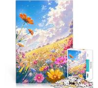 1000 Piece Jigsaw Puzzle for Adults Flower Fields Sunny Day Handgeschwindigkeitswettbewerb Geschenk zum Geburtstag52x38cm