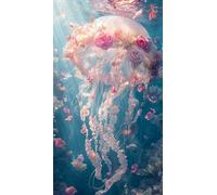 1000 Piece Jigsaw Puzzle for Adults Flower Jellyfish - Fun Challenges & Brainteasing Adult Jigsaws - Puzzle Games 1000 Piece