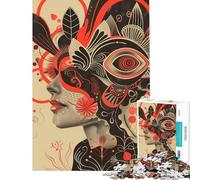 1000 Piece Jigsaw Puzzle for Adults Flowers In My Head Jigsaw for Adults Brain Teaser Game Enhance Memory Parent-child Interaction (Size 38x26cm)