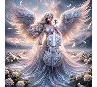 1000 Piece Jigsaw Puzzle for Adults,Flowers Music Angel 26 x 26 Inches DIY Educational Game Challenge puzzle for adults teens decoration puzzles Suitable Wall Decoration Gifts Relax