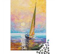 1000-Piece Jigsaw Puzzle for Adults, Following The Wind, 38x26cm/1000pcs, Smooth White Cardboard Pieces; for Relaxed Evenings at The Table