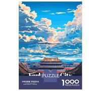 1000 Piece Jigsaw Puzzle for Adults, Forbidden City China Travel Artwork, Creative Leisure Activity, Holiday Family Game, Precision Cut Pieces, 52x38cm/1000pcs
