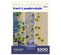 1000 Piece Jigsaw Puzzle for Adults Fort Lauderdale Travel Art Jigsaw Toy Wall Decor Difficult Hard Unique Gifts for Birthday And Christmas 70x50cm/1000pcs
