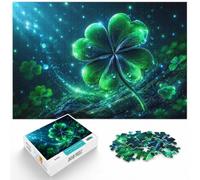 1000 Piece Jigsaw Puzzle for Adults, Four Leaf Clover | For quiet Christmas days, this 1000-piece jigsaw puzzle for adults offers 1000 pieces for the Christmas break.