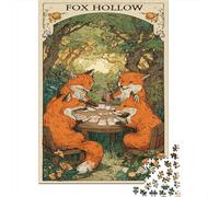 1000 Piece Jigsaw Puzzle for Adults Fox Hollow Card Game Puzzles for Adults Relaxing Games Pattern Assembly for Is Ideal As A Gift 70x50cm/1000pcs