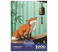 1000 Piece Jigsaw Puzzle for Adults Fox in The Rain Teenager Puzzles Family Games Difficult Hard Parent-child Interaction 70x50cm/1000pcs