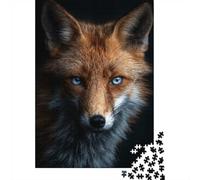 1000 Piece Jigsaw Puzzle for Adults, Fox Piercing Blue Eyes Poster | For holiday downtime at home: Adult jigsaw puzzle with 1000 pieces; for family downtime during the festive period.