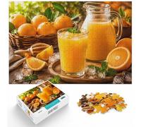 1000 Piece Jigsaw Puzzle for Adults, Fresh Orange Juice Pouring into Glass | For screen-free leisure: Adult jigsaw puzzle with 1000 pieces; with the complete challenge to keep the challenge engaging.
