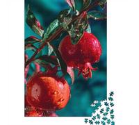 1000-Piece Jigsaw Puzzle for Adults, Fresh Pomegranates with Dew Drops, 38x26cm/1000pcs, Relaxing Winter Hobby, Home Relaxation And Cold-Weather Weekends
