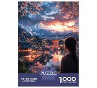 1000 Piece Jigsaw Puzzle for Adults Fuji Torii Gate at Sunset Adult Jigsaw Puzzle Toy Wall Decor Precision Cutting Unique Gifts for Birthday And Christmas 38x26cm/1000pcs