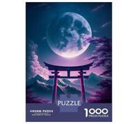 1000 Piece Jigsaw Puzzle for Adults Full Mon in Torii Gate Jigsaw for Adults Relaxing Games Stress Reliever Birthday And Unique Gifts 70x50cm/1000pcs