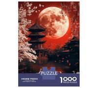1000 Piece Jigsaw Puzzle for Adults Full Moon Asian Landscape Adult Jigsaw Relaxing Games Perfect Decoration Unique Gifts for Birthday And Christmas 52x38cm/1000pcs