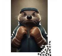 1000 Piece Jigsaw Puzzle for Adults, Funny Beaver Animal Boxer, 70x50cm/1000pcs, Shared Puzzle Activity, Weekend Leisure And Friends And Family