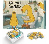 1000 Piece Jigsaw Puzzle for Adults, Funny Ducks Asking 'Are You Pooping？' | For a puzzle gift at Christmas: Adult jigsaw puzzle with 1000 pieces works as both a festive gift and an indoor activity.