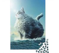 1000-Piece Jigsaw Puzzle for Adults, Funny Fat Cat, 52x38cm/1000pcs, Thoughtful Gift Idea, Screen-Free Leisure And Evening Downtime