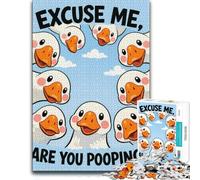 1000 Piece Jigsaw Puzzle for Adults, Funny Geese Asking 'Are You Pooping？' | Choose a gift for puzzle lovers for family time for shared puzzle time.