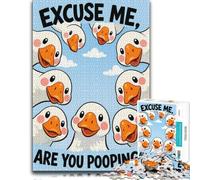 1000 Piece Jigsaw Puzzle for Adults, Funny Geese Asking 'Are You Pooping？' | Enjoy a relaxing puzzle activity on quiet evenings for shared leisure.