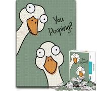 1000 Piece Jigsaw Puzzle for Adults, Funny Geese Asking 'You Pooping？' | Choose a jigsaw challenge for adults on Sunday afternoons for steady concentration.