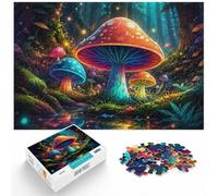 1000 Piece Jigsaw Puzzle for Adults, Funny psychedelic mushroom | For after-work downtime: Adult jigsaw puzzle with 1000 pieces; when you want a longer activity without screens.