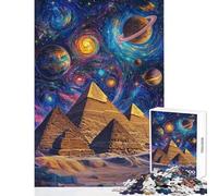 1000 Piece Jigsaw Puzzle for Adults Galactic Pyramids Cosmic Odyssey Impossible Game Staycation Kill Time Educational Toy Enhance Love between Couples (38X26cm)