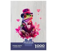 1000 Piece Jigsaw Puzzle for Adults Gangster Frog Funny Jigsaw Puzzle Toy Wall Decor Wall Decoration Difficult And Challenge 38x26cm/1000pcs
