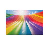 1000 Piece Jigsaw Puzzle for Adults,Gay Pride Rainbow, Puzzles with Letters on Back, Challenging Puzzle for Game Night Home Décor, 19.7 x 29.5
