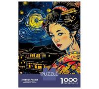 1000 Piece Jigsaw Puzzle for Adults Geisha Japanese Vangogh Jigsaw for Adults Family Game Difficult Challenge Birthday And Unique Gifts 38x26cm/1000pcs