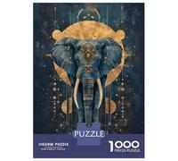 1000 Piece Jigsaw Puzzle for Adults Geometric Elephant Jigsaw for Adults Relaxing Games Stress Reliever Birthday And Unique Gifts 70x50cm/1000pcs