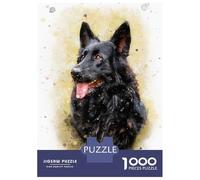 1000 Piece Jigsaw Puzzle for Adults German Shepherd Dog Art Adult Jigsaw Puzzle Toy Wall Decor Precision Cutting Unique Gifts for Birthday And Christmas 38x26cm/1000pcs
