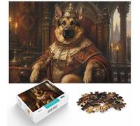 1000 Piece Jigsaw Puzzle for Adults, German Shepherd The King | For a calm home hobby: Adult jigsaw puzzle with 1000 pieces; for a satisfying activity at home.