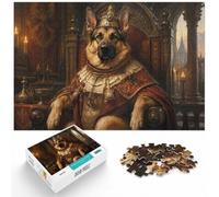 1000 Piece Jigsaw Puzzle for Adults, German Shepherd The King | For after-work downtime, this adult jigsaw puzzle with 1000 pieces can be enjoyed across several sessions.